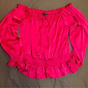 Pink Off-Shoulder Women's Top